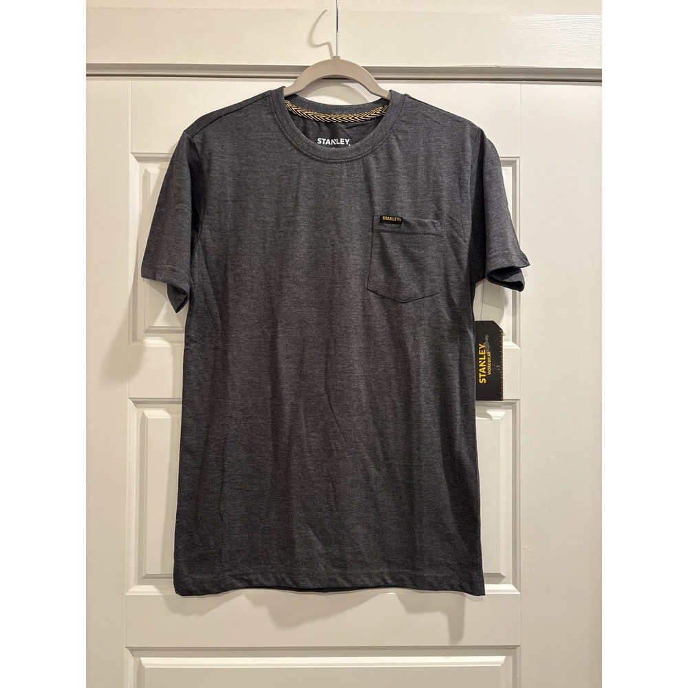 Stanley Workwear Mens Short Sleeve Pocket T-Shirt Charcoal Heather Gray Size S